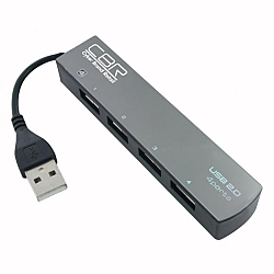 CBR CH 123 – 4-х портовых высокоскоростной USB-концентратор, который позволяет быстро и удобно подключать к компьютеру или ноутбуку внешнее оборудование.