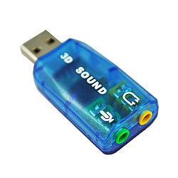 Внешняя звуковая карта 3D C-Media CM108 может работать с любыми компьютерными устройствами, не оснащенными собственным устройством вывода аудио. Этот сверхкомпактный прибор, который по размерам не больше флеш-накопителя, подключается к USB-интерфейсу компьютера или ноутбука и позволяет конвертировать цифровой аудиосигнал в аналоговый. Внешняя плата 3D C-Media CM108 укомплектована аналоговыми аудиовходом и аудиовыходом с разъемами 3.5 мм и позволяет подключать наушники, динамики и микрофон.