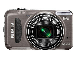 Fujifilm FinePix T210 - компактная фотокамера, матрица 14 мегапикселов (1/2.3"), съемка видео разрешением до 1280x720, 10-кратное оптическое увеличение, экран 2.7", режим макросъемки, вес камеры 151 г